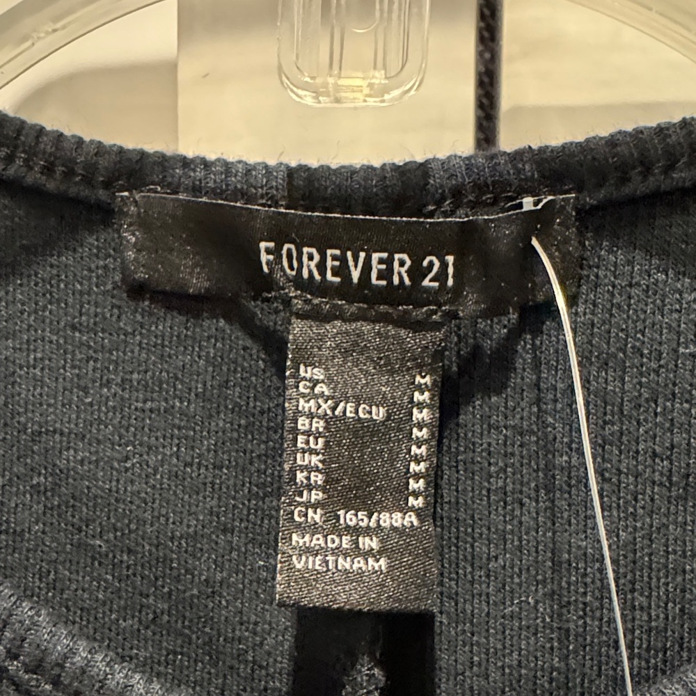 Forever 21 Black ribbed sleeveless Midi Dress - Picture 4 of 8